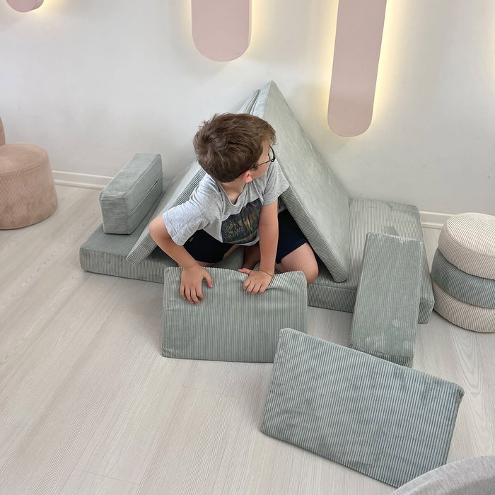 Atelier Del Sofa Puzzle - Sofá-cama de 2 plazas Azul